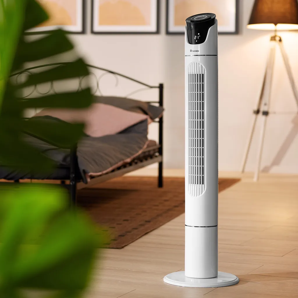 Tectake Turmventilator 110 Cm - Weiß 2 Tectake Turmventilator 110 Cm - Weiß – Bild 2