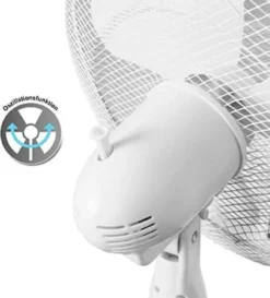 2 Stück Standventilator Ventilator Weiß Höhenverstellbar Oszillierend Doppelpack Kühler Raum-Lüfter Luft-Erfrischer Lüftung Luft-Entfeuchter -Luft Wrame Haus Geschaft 327313aab2365c64b23feca4b9253f4e