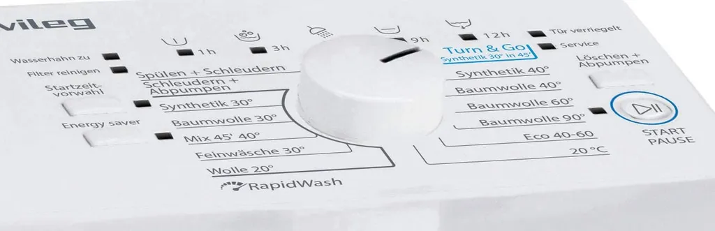 Privileg PWT L50300 DE/N Toplader Waschmaschine / 5 Kg / 1000 UpM/Turn&Go/Rapid Wash/Extra Waschen/Startzeitvorwahl/Wolle-Programm/Energy Saver/Mehrfachwasserschutz+, Weiß 3 Privileg PWT L50300 DE/N Toplader Waschmaschine / 5 Kg / 1000 UpM/Turn&Go/Rapid Wash/Extra Waschen/Startzeitvorwahl/Wolle-Programm/Energy Saver/Mehrfachwasserschutz+, Weiß – Bild 3