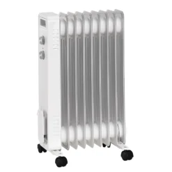 STAHLMANN Ölradiator ZR201 Weiss – Elektroheizung Energiesparend Bis 50 Qm Fläche – Heizung Elektrisch Mit Thermostat Und 3 Heizstufen – Elektrisches Heizgerät, Electric Heater, Watt:2000W