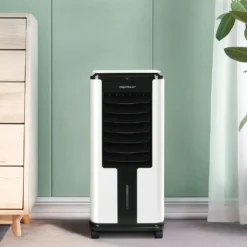 Aigostar Air Cooler, 3-in-1 Mobiles Klimagerät Ohne Abluftschlauch Mit Wasserkühlung, Luftkühler Mit Verdunstungskühlung, Ventilator, Luftbefeuchter, 7L Wassertank, Fernbedienung, 12Std Timer, 75W -Luft Wrame Haus Geschaft 344c98f6d47450b11b13ba2ac88a07ee
