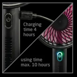 KOENIC Mini USB Handventilator Schwarz -Luft Wrame Haus Geschaft 35e40de4564df32be98353a201c662ee