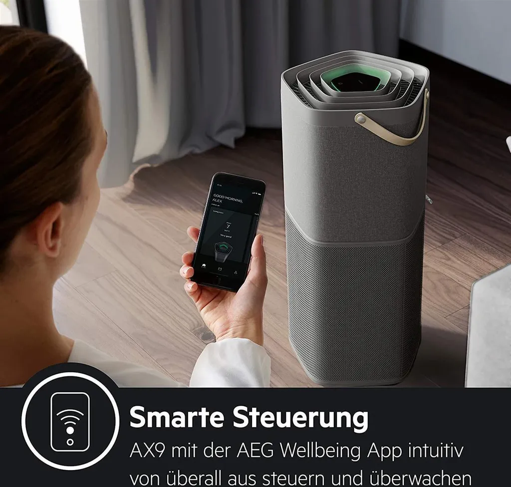 AEG Luftreiniger AX91-604GY App Allergene Leise Staub Bakterien Aktivkohle 11 AEG Luftreiniger AX91-604GY App Allergene Leise Staub Bakterien Aktivkohle – Bild 11