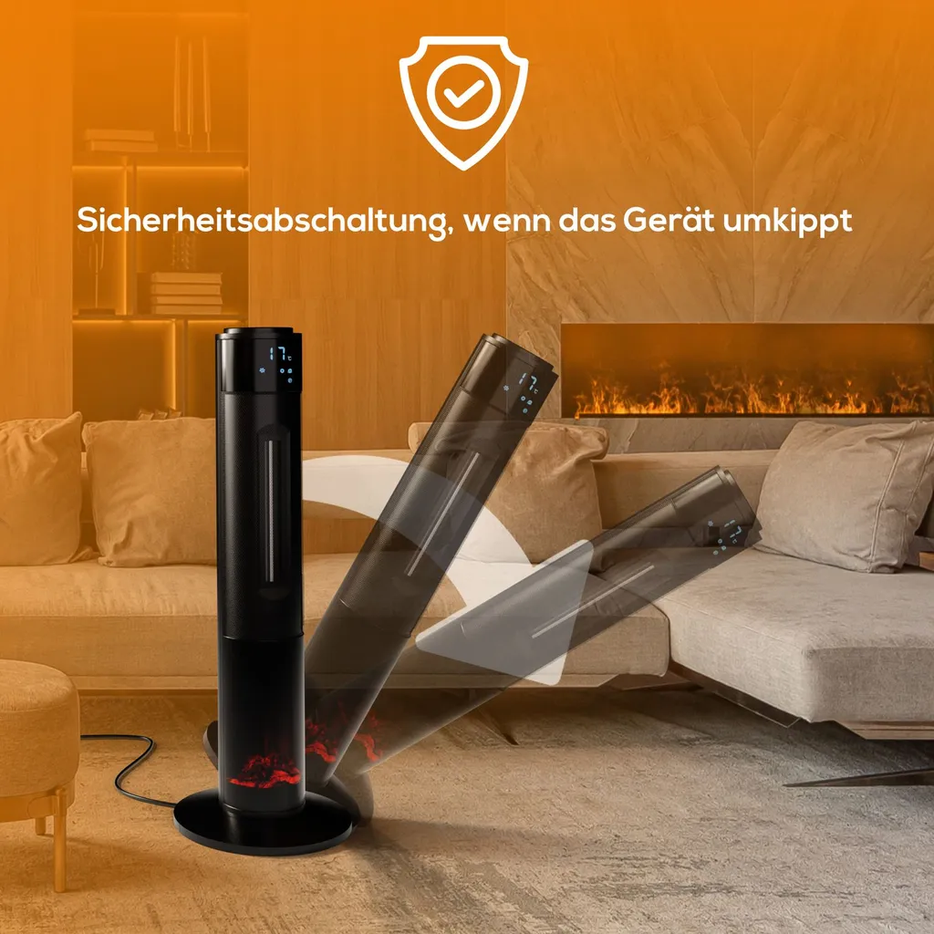 Tronitechnik PTC Turmheizer Keramikheizer 2000 Watt Heizlüfter Elektro Kamin Elektrischer Heizung Kaminfeuer Effekt Kaminofen 17 Tronitechnik PTC Turmheizer Keramikheizer 2000 Watt Heizlüfter Elektro Kamin Elektrischer Heizung Kaminfeuer Effekt Kaminofen – Bild 17