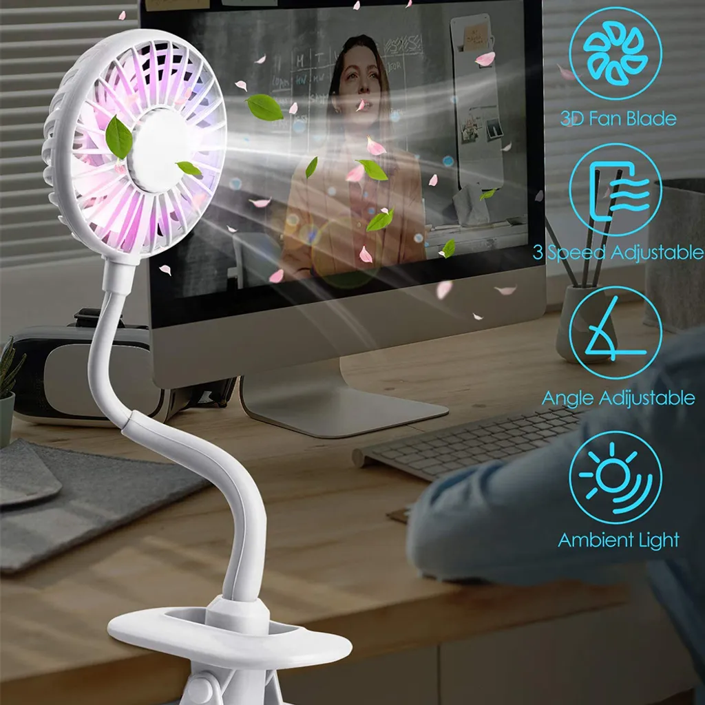 Klippbarer Ventilator Akku Leise USB Klemmbarer Tischventilator Schwenkbar 360° 3 Geschwindigkeiten Wiederaufladbar Schreibtisch Mini Auto Clip-Ventilator Fan 4 Klippbarer Ventilator Akku Leise USB Klemmbarer Tischventilator Schwenkbar 360° 3 Geschwindigkeiten Wiederaufladbar Schreibtisch Mini Auto Clip-Ventilator Fan – Bild 4