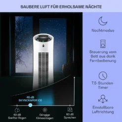 Klarstein Mobiles Klimagerät Ohne Abluftschlauch - Luftkühler Mit Wasser Ventilator Luftbefeuchter Luftreiniger Funktion - 6L Wassertank - Air Cooler Klimaanlage Mobil Mit Fernbedienung - Weiß -Luft Wrame Haus Geschaft 3a0e91697368a649ce4deb9cc467b846