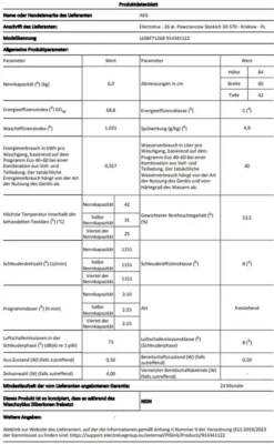 AEG - L6SBF71268- Waschmaschine - 6 Kg - Slim Line -Luft Wrame Haus Geschaft 3b905e4982db3e0eeee6a1b2624295dc