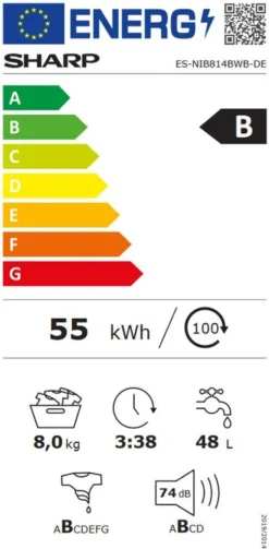 Sharp - ES-NIB814BWB-DE - Einbau-Waschmaschine - 8 Kg 10 Sharp - ES-NIB814BWB-DE - Einbau-Waschmaschine - 8 Kg -Luft Wrame Haus Geschaft 3ca1a91f0fb5ce227b9634ec4aa09e53