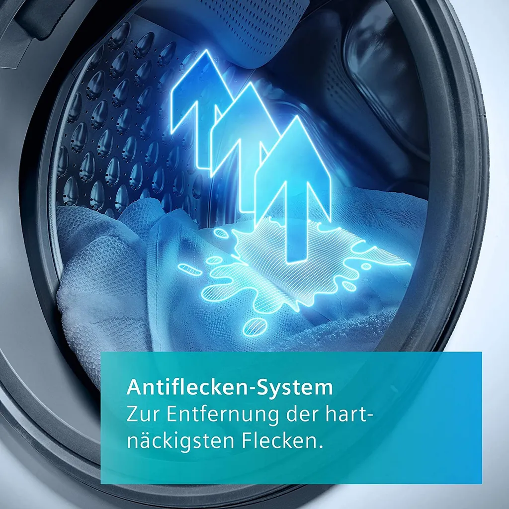 Siemens WG54G105EM IQ500 Waschmaschine, 10 Kg, 1400 UpM, Antiflecken-System Entfernt 4 Fleckenarten, Outdoor-Programm Schonende Reinigung, SpeedPack L Beschleunigen Sie Ihre Programme Weiß 2 Siemens WG54G105EM IQ500 Waschmaschine, 10 Kg, 1400 UpM, Antiflecken-System Entfernt 4 Fleckenarten, Outdoor-Programm Schonende Reinigung, SpeedPack L Beschleunigen Sie Ihre Programme Weiß – Bild 2