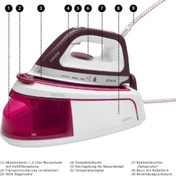 Bomann DBS 6034 CB Dampfbügelstation, Superglide-Keramiksohle, 3,5 Bar Dampfdruck, Elektronisches Anti-Tropf-System, 2300W, Weiß-flieder 23 Bomann DBS 6034 CB Dampfbügelstation, Superglide-Keramiksohle, 3,5 Bar Dampfdruck, Elektronisches Anti-Tropf-System, 2300W, Weiß-flieder -Luft Wrame Haus Geschaft 3de3aeae1b19409aecc51c8d5375ca7d