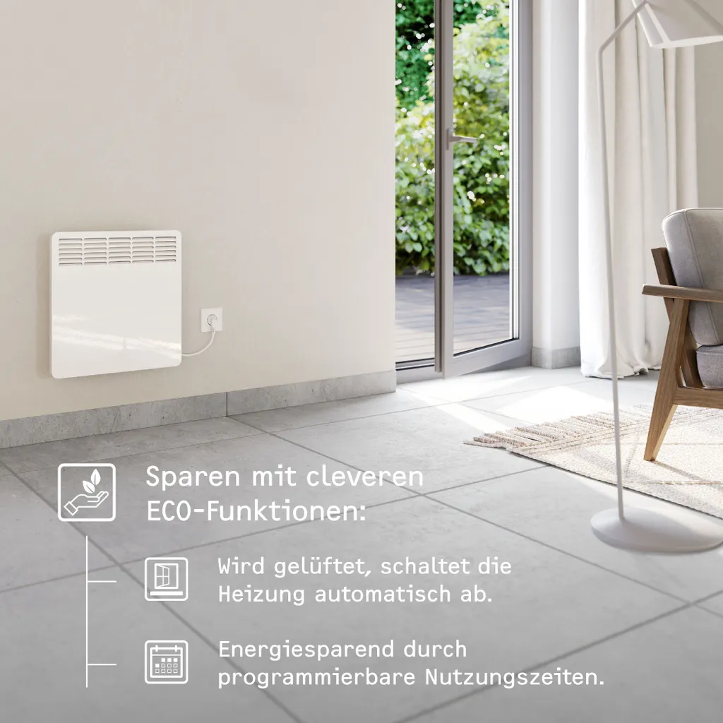 STIEBEL ELTRON Wand-Konvektor CNS 200 Trend Für Ca. 20 M², 2 KW, LC-Display, Wochentimer, Offene Fenster Erkennung, 236528 3 STIEBEL ELTRON Wand-Konvektor CNS 200 Trend Für Ca. 20 M², 2 KW, LC-Display, Wochentimer, Offene Fenster Erkennung, 236528 – Bild 3