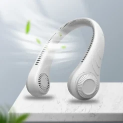 2000mah Persönlicher Nackenventilator, Hals Fan, Wiederaufladbare Ice Freihändiger Tragbarer Ventilator Weiß -Luft Wrame Haus Geschaft 3ed6714cc68a382d3e5ec672cc603b3e