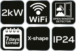 NEO TOOLS Heizpaneel Konvektorheizung WIFI 2000 W, IP24 -Luft Wrame Haus Geschaft 3f3556b29ef0640e7258acf4f6a2085d