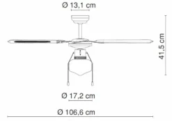GLOBO Deckenventilator Mit LED Beleuchtung Deckenlampe 106cm 0309LED -Luft Wrame Haus Geschaft 3f965a3f77e4e788ca391a8cd4ff1cad