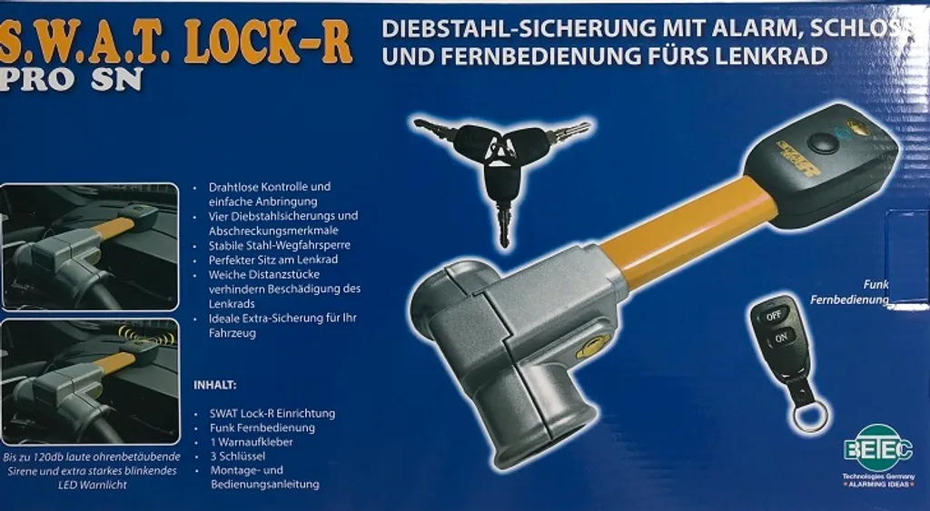 SWAT Lock-R Pro SN Diebstahlsicherung & Lenkradkralle Mit Alarm & Fernbedienung Für Lenkräder 5 SWAT Lock-R Pro SN Diebstahlsicherung & Lenkradkralle Mit Alarm & Fernbedienung Für Lenkräder – Bild 5