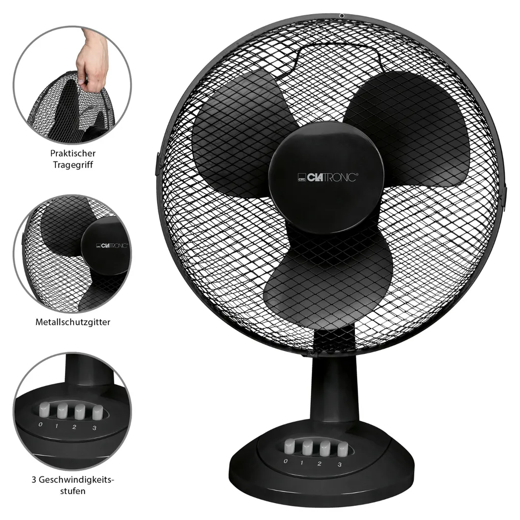 CLATRONIC Tisch-Ventilator VL 3602 Durchmesser: 300 Mm 5 CLATRONIC Tisch-Ventilator VL 3602 Durchmesser: 300 Mm – Bild 5
