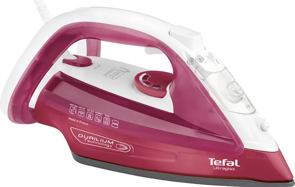 Tefal Dampfbügeleisen Ultragliss FV4920 Beere/weiß 1 Tefal Dampfbügeleisen Ultragliss FV4920 Beere/weiß