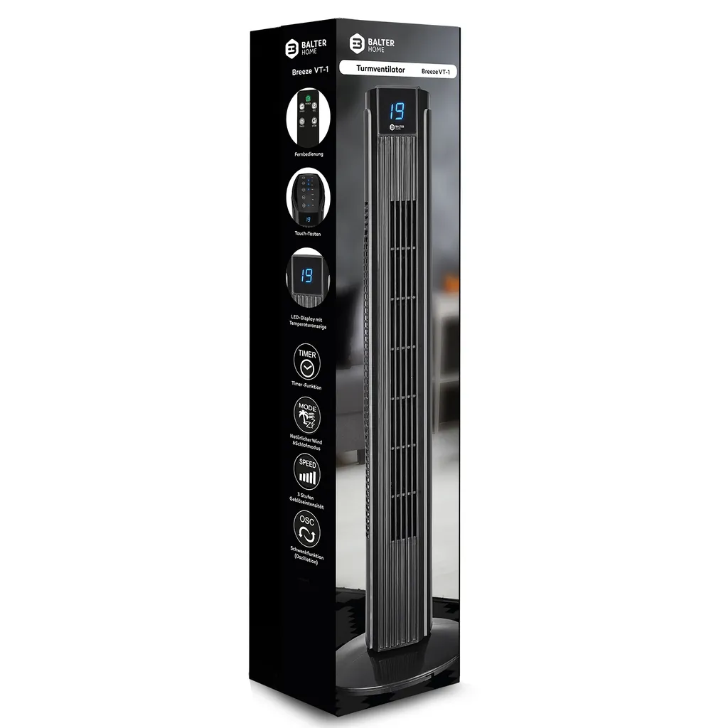 Turmventilator Mit Fernbedienung Leise 80 Cm Ventilator Timer Säulenventilator 9 Turmventilator Mit Fernbedienung Leise 80 Cm Ventilator Timer Säulenventilator – Bild 9