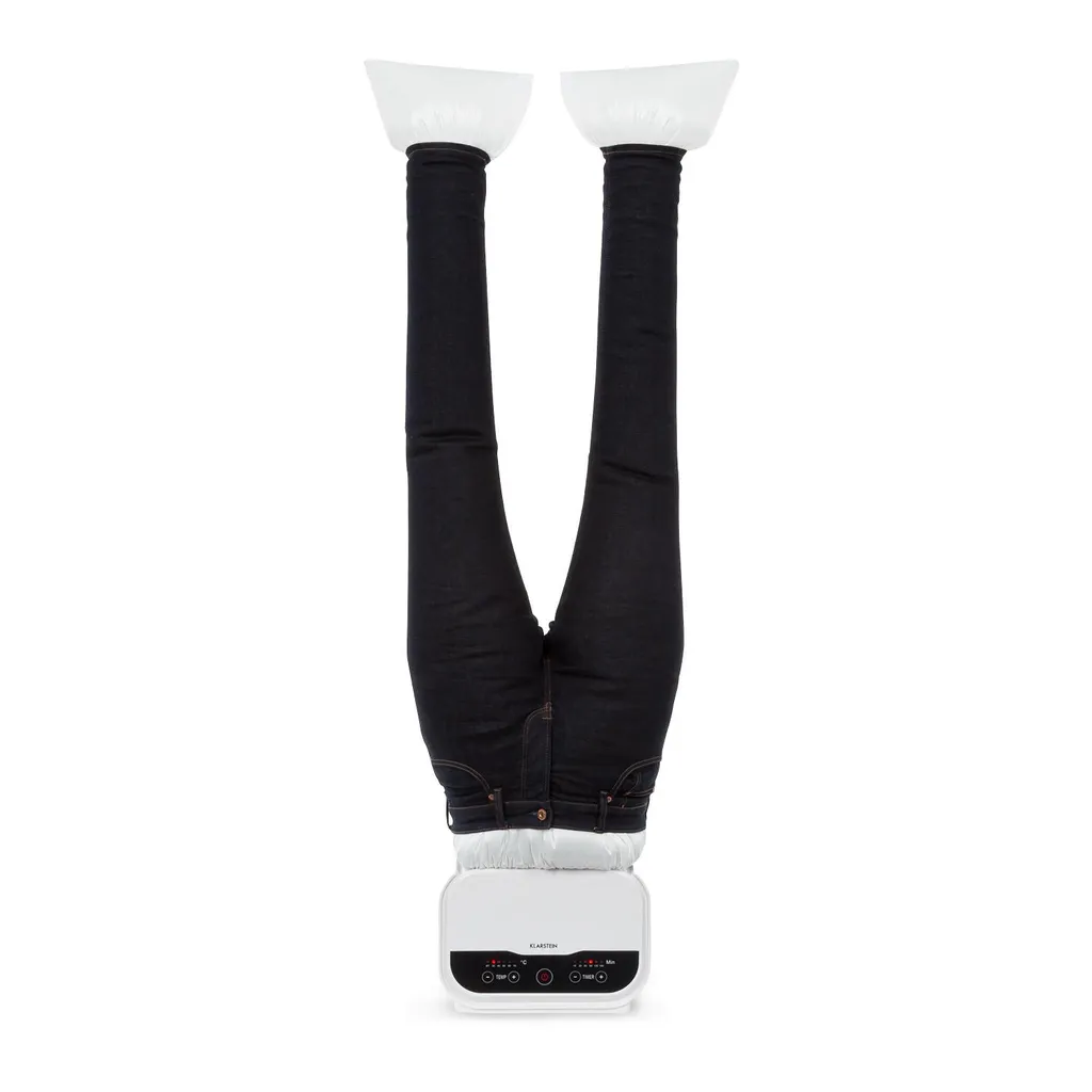 Klarstein ShirtButler Pro Automatischer Trockner Hosentrockner Hosenbügler , 2-in-1 System , 1200 Watt , Easy-Dry Technologie , Multi Size: S - XL , Thermal Safety System , 6-stufiger Timer: Bis 3 Stunden , Trocknungstemperatur: 30 - 70 °C , Bis Zu 2 Kg Maximalgewicht , LED-Kontrolllicht , Wechselbare Trocknungsaufsätze , Material: Oxford-Nylon , Weiß 1 Klarstein ShirtButler Pro Automatischer Trockner Hosentrockner Hosenbügler , 2-in-1 System , 1200 Watt , Easy-Dry Technologie , Multi Size: S - XL , Thermal Safety System , 6-stufiger Timer: Bis 3 Stunden , Trocknungstemperatur: 30 - 70 °C , Bis Zu 2 Kg Maximalgewicht , LED-Kontrolllicht , Wechselbare Trocknungsaufsätze , Material: Oxford-Nylon , Weiß