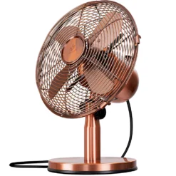 KESSER® - Tischventilator Design Retro Voll-Metallgehäuse 80° Oszillation - Leise Ventilator Mit 3 Geschwindigkeitsstufen - Zuschaltbare | Windmaschine | Neigungswinkel Ca. 40° Metall, Farbe:Kupfer -Luft Wrame Haus Geschaft 43744fd92ae19f690cabda75aae6d9c5