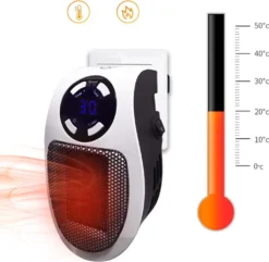 2 STÜCKE 500W 220V Steckdosen Heizlüfter Mini Heizung | Elektroheizer Mit Fernbedienung | Heizgerät -Luft Wrame Haus Geschaft 4383c6786b660f91a8c68c5a33b32d31