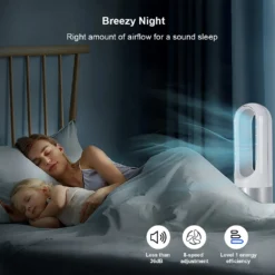 Ventilator Leise, Turmventilator Mit Fernbedienung, Mit Timer, 80°Oszillation, 8 Geschwindigkeitsstufne [A+++] -Luft Wrame Haus Geschaft 449273cf76c997f2e9e75e876ecba9e1