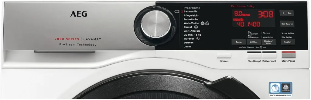 AEG Waschmaschine 7000 PROSTEAM® 8kg 1400U/min Aqua Control L7FS74489 2 AEG Waschmaschine 7000 PROSTEAM® 8kg 1400U/min Aqua Control L7FS74489 – Bild 2