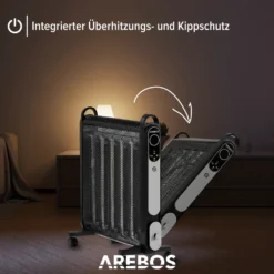 AREBOS Mica Konvektor 2000 W | Wärmewellenheizer | Elektroheizung | Konvektor-Heizung | Mobile Elektroheizung Energiesparend | Leise Heizung | Mobiler Elektro Heizlüfter Mit 2 Heizstufen | Schwarz 15 AREBOS Mica Konvektor 2000 W | Wärmewellenheizer | Elektroheizung | Konvektor-Heizung | Mobile Elektroheizung Energiesparend | Leise Heizung | Mobiler Elektro Heizlüfter Mit 2 Heizstufen | Schwarz -Luft Wrame Haus Geschaft 4642eb9243013a1bfd2c0d2477745908