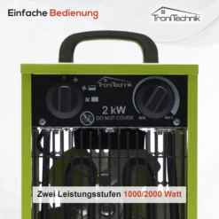 Tronitechnik TT-EIH-152 Heizgerät Heizlüfter Heizung 2.000 Watt, Tragegriff, Stahl, Stufenlose Thermosteuerung 18 Tronitechnik TT-EIH-152 Heizgerät Heizlüfter Heizung 2.000 Watt, Tragegriff, Stahl, Stufenlose Thermosteuerung -Luft Wrame Haus Geschaft 46a090d4499e247999d82c5e3fa6ff0c
