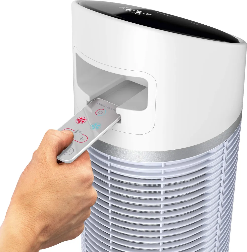 Rowenta HQ8120F0 Silent Comfort 3in1 Turmventilator Mit Smart-Technologie, Staubfilter, Ventilator & Heizung, 24h Startverzögerung, 10 Geschwindigkeitsstufen 3 Rowenta HQ8120F0 Silent Comfort 3in1 Turmventilator Mit Smart-Technologie, Staubfilter, Ventilator & Heizung, 24h Startverzögerung, 10 Geschwindigkeitsstufen – Bild 3