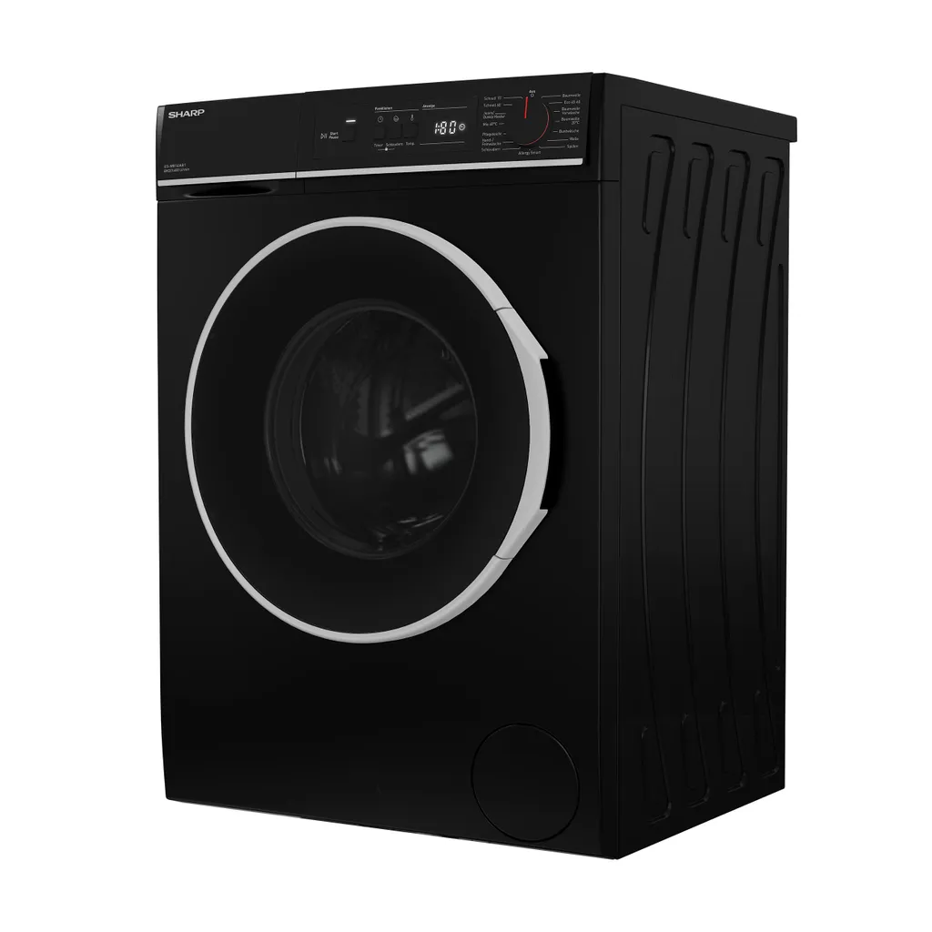Sharp ES-W814IAB1-DE Waschmaschine (8 Kg / 1400 U/Min) Mit LED Display, Inverter Motor, Überlaufschutz Und AquaStop (schwarz) 3 Sharp ES-W814IAB1-DE Waschmaschine (8 Kg / 1400 U/Min) Mit LED Display, Inverter Motor, Überlaufschutz Und AquaStop (schwarz) – Bild 3
