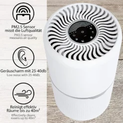 ONVAYA® Luftreiniger Mit H13 HEPA Filter, Aktivkohlefilter & UV-C Licht | Air Purifier Gegen Staub, Pollen, Viren | Für Allergiker | Ionisator Für Bis Zu 40m² -Luft Wrame Haus Geschaft 46c06a6a6d6492cf65cb84065f7f3d09