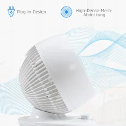 HOMCOM Tischventilator Umluftventilator 90° Kippfunktion 70° Oxidation 90° Schwenkbar Ventilator Lüfter 3 Geschwindigkeitsstufen ABS Kunststoff L Ø27 X 34H Cm 15 HOMCOM Tischventilator Umluftventilator 90° Kippfunktion 70° Oxidation 90° Schwenkbar Ventilator Lüfter 3 Geschwindigkeitsstufen ABS Kunststoff L Ø27 X 34H Cm -Luft Wrame Haus Geschaft 4856d08bf9d12b7a3edfb387194628c7