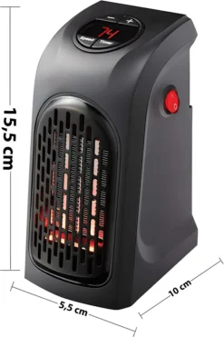 350W Steckdosen Heizlüfter Mini Heizung Elektroheizer Keramik Heizgerät Energiesparend Lufterhitzer Plug Heater Energie Sparen 220V Schwarz Retoo -Luft Wrame Haus Geschaft 492d47810ccadc98f9b0ce6e1cbda91e
