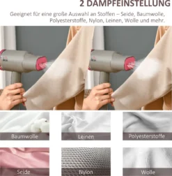 HOMCOM Dampfglätter Dampfbürste Faltbar Kleidung Hemden Dampfbügeleisen Mit 160 Ml Wassertank 1520 W Schnelles Aufheizen Aluminium Kunststoff Grau+Rosa 27,5 X 18,2 X 9 Cm 15 HOMCOM Dampfglätter Dampfbürste Faltbar Kleidung Hemden Dampfbügeleisen Mit 160 Ml Wassertank 1520 W Schnelles Aufheizen Aluminium Kunststoff Grau+Rosa 27,5 X 18,2 X 9 Cm -Luft Wrame Haus Geschaft 49ce4614777f4a4853f2bc6f9cbc02a4
