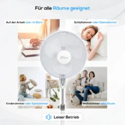 TroniTechnik Standventilator Turmventilator Lüfter SV04 40cm, Inkl. Oszillation -Luft Wrame Haus Geschaft 4a6d01fdde0094629c720a8d5a8c75fb
