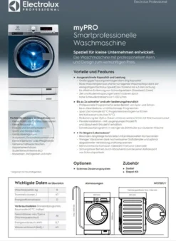 Electrolux Waschmaschine MyPRO Professional 8kg 1400U/min Edelstahl WE170V 9 Electrolux Waschmaschine MyPRO Professional 8kg 1400U/min Edelstahl WE170V -Luft Wrame Haus Geschaft 4a995688cbbd4261ba8aa5682d7c943f