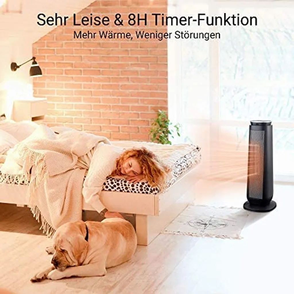 Midea NTH20-18MRA, Elektrischer Raumheizlüfter, Keramik, Indoor, Flur, Tisch, Schwarz, Silber, Tasten 3 Midea NTH20-18MRA, Elektrischer Raumheizlüfter, Keramik, Indoor, Flur, Tisch, Schwarz, Silber, Tasten – Bild 3