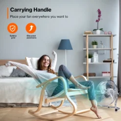 AERSON Bodenventilator 100W 40cm Windmaschine Tischventilator Ventilator Standventilator -Luft Wrame Haus Geschaft 4b5f95b94eb8207332584c6ab483674e