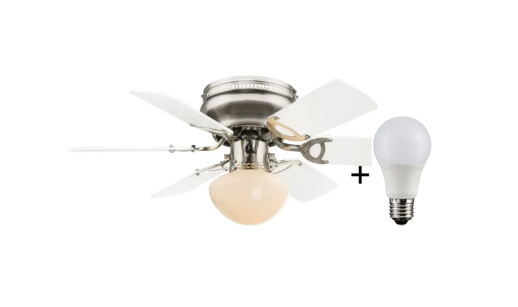 GLOBO Deckenventilator Mit LED Beleuchtung Leuchte Luftkühler 0307WLED 3 GLOBO Deckenventilator Mit LED Beleuchtung Leuchte Luftkühler 0307WLED – Bild 3