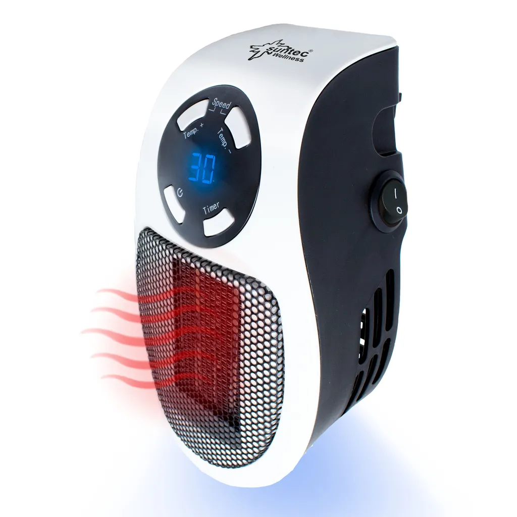 SUNTEC PTC Heizlüfter Steckdosen-Heizung Plug-in - Mit Thermostat, Timer, 500 Watt | 2 Ventilationsstufen, Elektrische Heizlüftung | Räume Bis 13 M² | Perfekt Für Schlafzimmer, Büro, Wohnung 5 SUNTEC PTC Heizlüfter Steckdosen-Heizung Plug-in - Mit Thermostat, Timer, 500 Watt | 2 Ventilationsstufen, Elektrische Heizlüftung | Räume Bis 13 M² | Perfekt Für Schlafzimmer, Büro, Wohnung – Bild 5