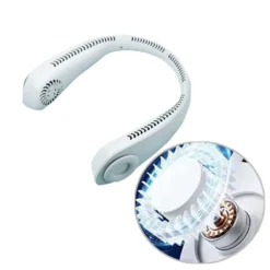 Flexibler Halsventilator, Leiser Blattloser Sportventilator, USB Drehbarer Nackenkühler Zum Aufhängen Für Outdoor Sportarten, Weiß -Luft Wrame Haus Geschaft 4c088a4a3bdc17636589588acfd1e1ec 1