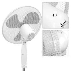 ECD Germany Standventilator 45W, Ø 40cm, Weiß/Grau - Leise, 3 Geschwindigkeitsstufen - Standfuß Höhenverstellbar 102-120 Cm - 90° Oszillazion 30° Neigbar - Ventilator Standlüfter Luftkühler Bödenventilator 10 ECD Germany Standventilator 45W, Ø 40cm, Weiß/Grau - Leise, 3 Geschwindigkeitsstufen - Standfuß Höhenverstellbar 102-120 Cm - 90° Oszillazion 30° Neigbar - Ventilator Standlüfter Luftkühler Bödenventilator -Luft Wrame Haus Geschaft 4c3ac608561d6c67c3ed364376af103d