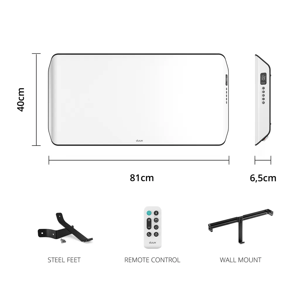 Duux Edge Konvektorheizung 1500W - Elektroheizung - Innovativer Konvektor Mit Zeitplänen - Hocheffizientes Heizgerät Für Räume Bis Zu 20m² - Konvektor Badezimmer 5 Duux Edge Konvektorheizung 1500W - Elektroheizung - Innovativer Konvektor Mit Zeitplänen - Hocheffizientes Heizgerät Für Räume Bis Zu 20m² - Konvektor Badezimmer – Bild 5