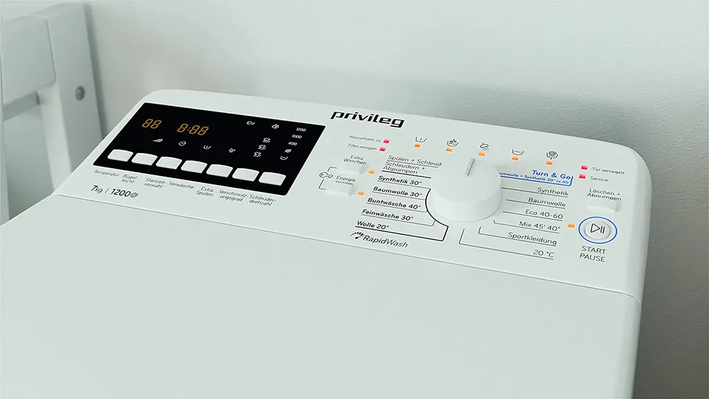 Privileg PWT E71253P N (DE) Toplader Waschmaschine / 7 Kg / 1152 UpM/Soft-Opening/Kurz 45‘/Startzeitvorwahl/Wolle-Programm/Wasserschutz/Bügelleicht-Option/Kindersicherung Weiß [ 8 Privileg PWT E71253P N (DE) Toplader Waschmaschine / 7 Kg / 1152 UpM/Soft-Opening/Kurz 45‘/Startzeitvorwahl/Wolle-Programm/Wasserschutz/Bügelleicht-Option/Kindersicherung Weiß [ – Bild 8