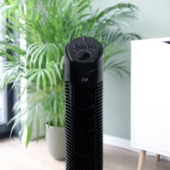 JAP Quebec Oszillierender Leise Turmventilator - 3 Geschwindigkeitsstufen - Drehend - Säulenventilator Mit Timer - Weiß -Luft Wrame Haus Geschaft 4fd0aea5455cd3adb142aff612c414c3