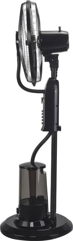 Nebelventilator 75W Mit Wassernebel Mit 3 Geschwindigkeitsstufen Standventilator Ventilator Bodenventilator Luftkühler Oszillierend Schwarz -Luft Wrame Haus Geschaft 50ad11d75c848babff1fe31ccc15096d