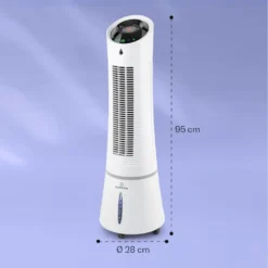 Klarstein Skyscaper Ice Smart Klimaanlage 4-in-1: Luftkühler, Ventilator, Luftbefeuchter & Ionisation - 6 L Wassertank - Oszillation - 30 W - 210 M³/h - Timer - Klimagerät Ohne Abluftschlauch - Mobiles Klimagerät -Luft Wrame Haus Geschaft 51c41923763c9d86a1503b9b50b3b800