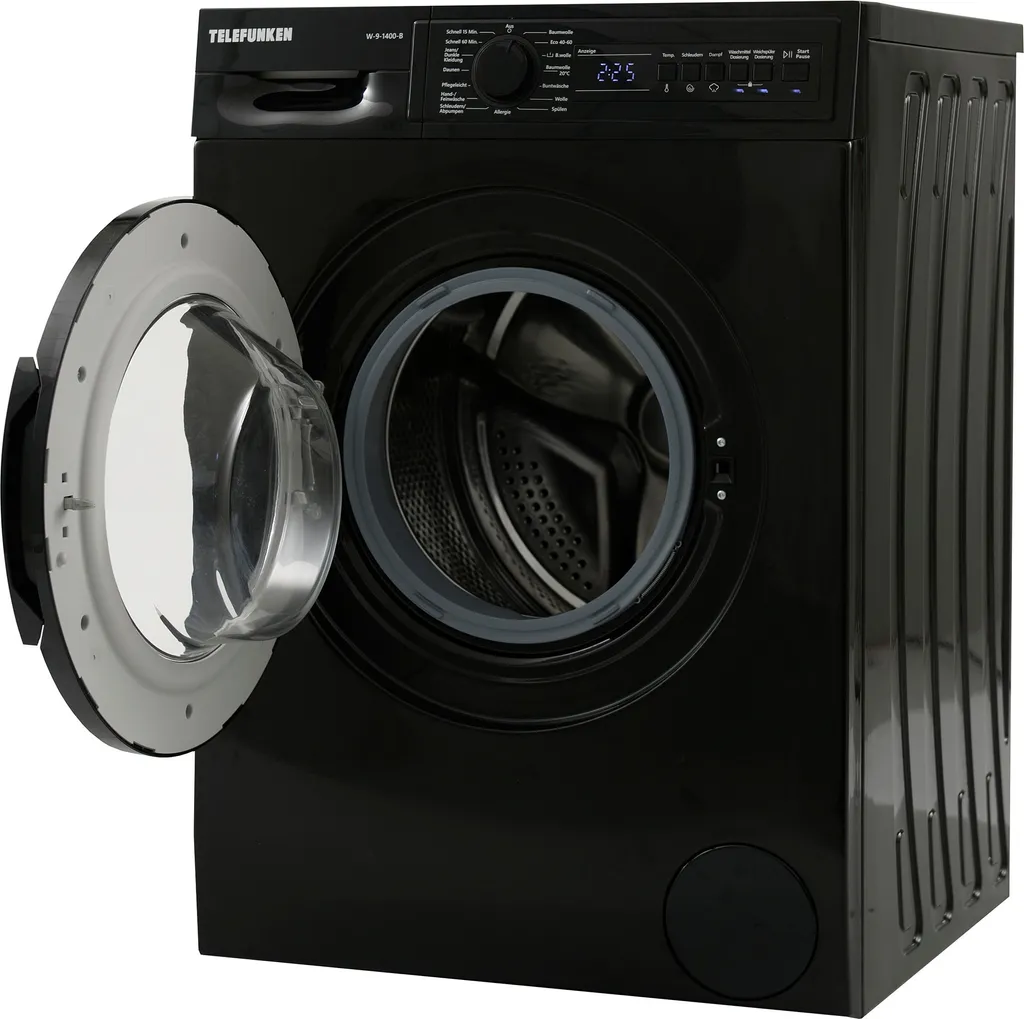 Telefunken W-9-1400-B Waschmaschine (9 Kg / 1400 U/Min) Mit LED Display, Mengenautomatik, Dosierungsautomatik, Inverter Motor 2 Telefunken W-9-1400-B Waschmaschine (9 Kg / 1400 U/Min) Mit LED Display, Mengenautomatik, Dosierungsautomatik, Inverter Motor – Bild 2