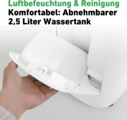 IDEAL (2in1) Luftreiniger Und Luftbefeuchter AP35H Mit HEPA Filter Und Geruchsfilter Für Saubere Und Optimal Befeuchtete Raumluft Bis 45m² Gegen Feinstaub, Pollen, Allergene, Bakterien - Für Zuhause -Luft Wrame Haus Geschaft 53a1673922c31b6e665f7bea8f11719b